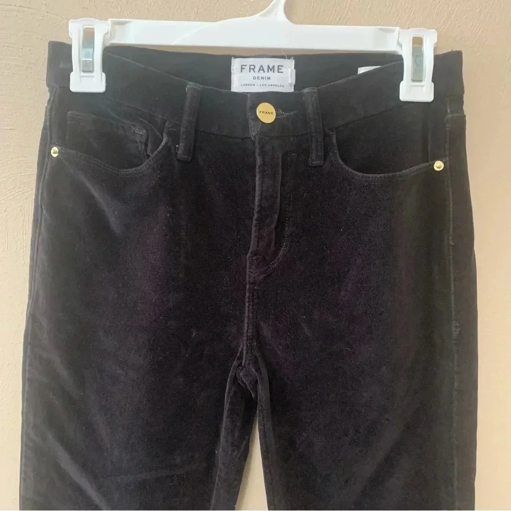 Frame Le Crop Mini Boot Velvet Pants